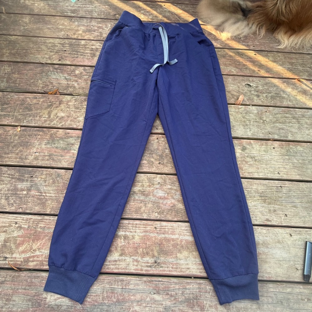 FIGS Technical Collection Navy Blue Scrub Jogger Pants Medium Tall W22SW2012T